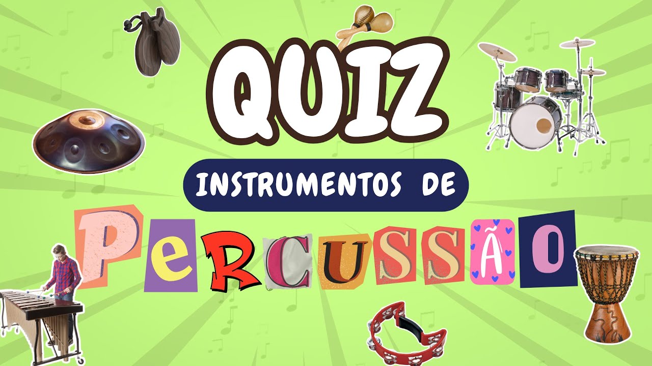 Adivinhe os Instrumentos Musicais 🎵 Adivinhe o Nome dos Instrumentos de Percussão 🥁