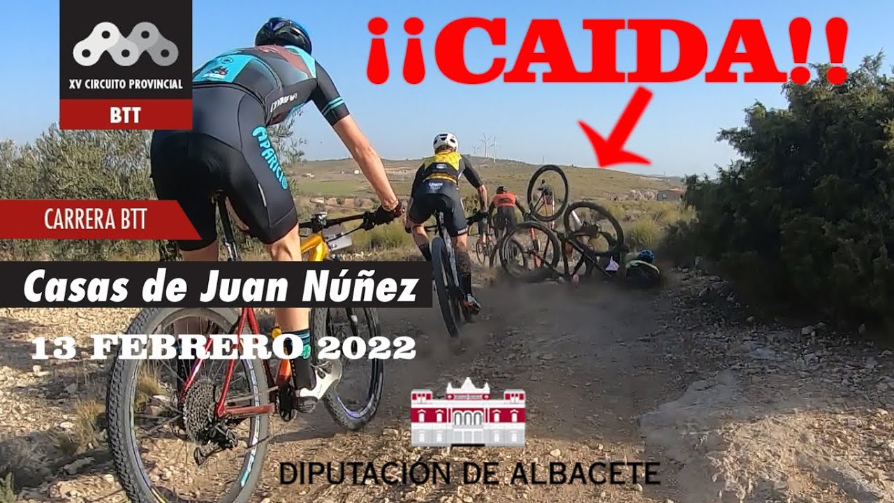 Caida en Btt Casas de juan Nuñez 2022 | Circuito provincial de Albacete | Resumen Onboard | Rafa Gil