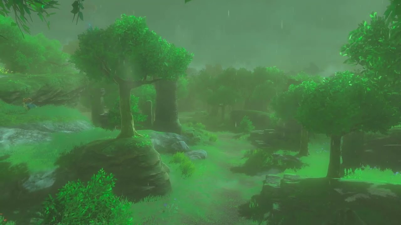 Faron Woods [Thunderstorm] [Pan 01] - Zelda BotW Ambience, Atmosphere & Environment