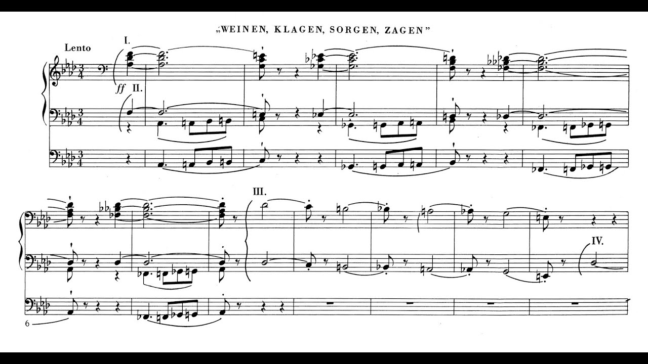 Liszt: "Weinen, Klagen, Sorgen, Zagen"