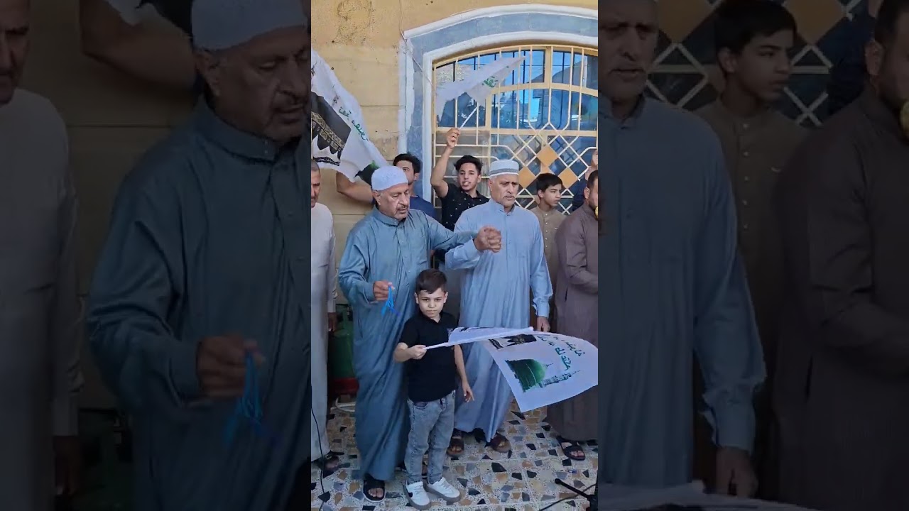 استقبال معتمرين في مدينة الفلوجة 