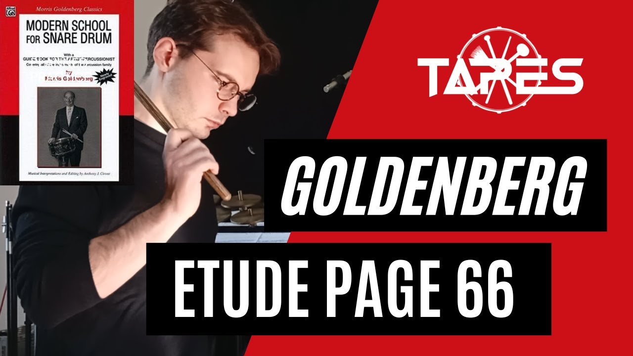 GOLDENBERG Etude page 66 - Lesson Modern School for Snare Drum