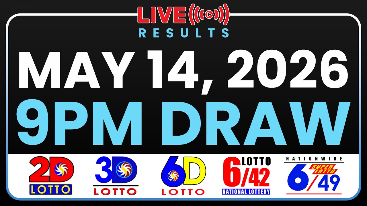 9PM PCSO LOTTO RESULTS TODAY MAY 14, 2026 | SWERTRES EZ2