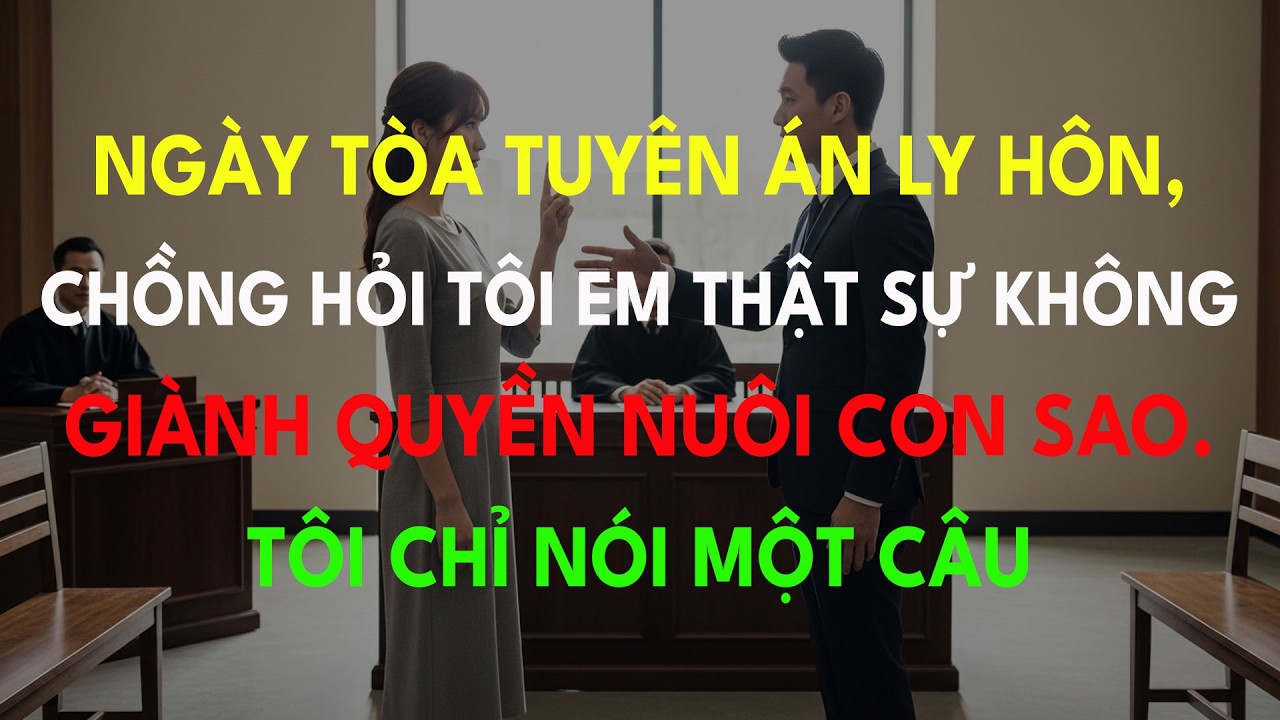 Ngày Tòa Tuyên Án Ly Hôn, Chồng Hỏi Tôi Em Thật Sự Không Giành Quyền Nuôi Con Sao. Tôi Chỉ Nói...