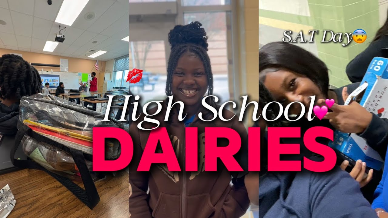 HIGH SCHOOL DIARIES| S.A.T Day, drawing, girl talk chit chat + more!