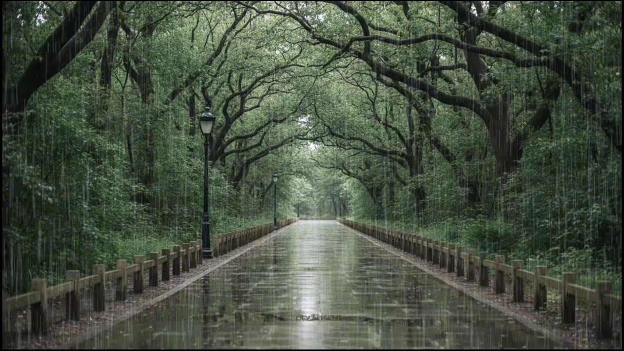 Peaceful Rain Sounds Over Forest Leaves | Soothing Ambient Audio for Restful Sleep and Stress Relief