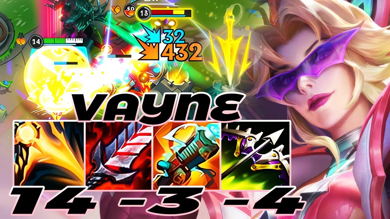 New Patch 6.3 - WILD RIFT VAYNE ADC GAMEPLAY | 14 -3 -4 MVP | VAYNE BUILD RUNES