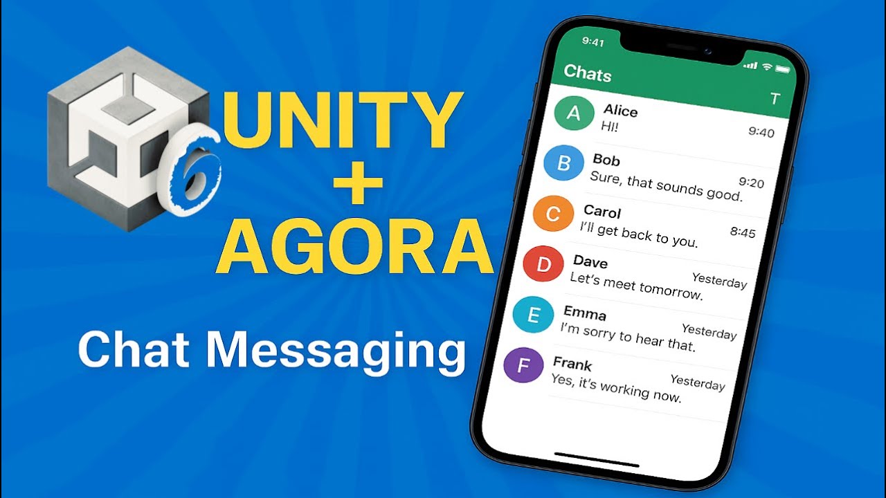 Сообщения чата Unity с Agora SDK 2025