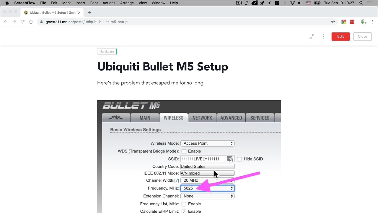 Ubiquiti Bullet M5 Problem: SSID doesn't appear