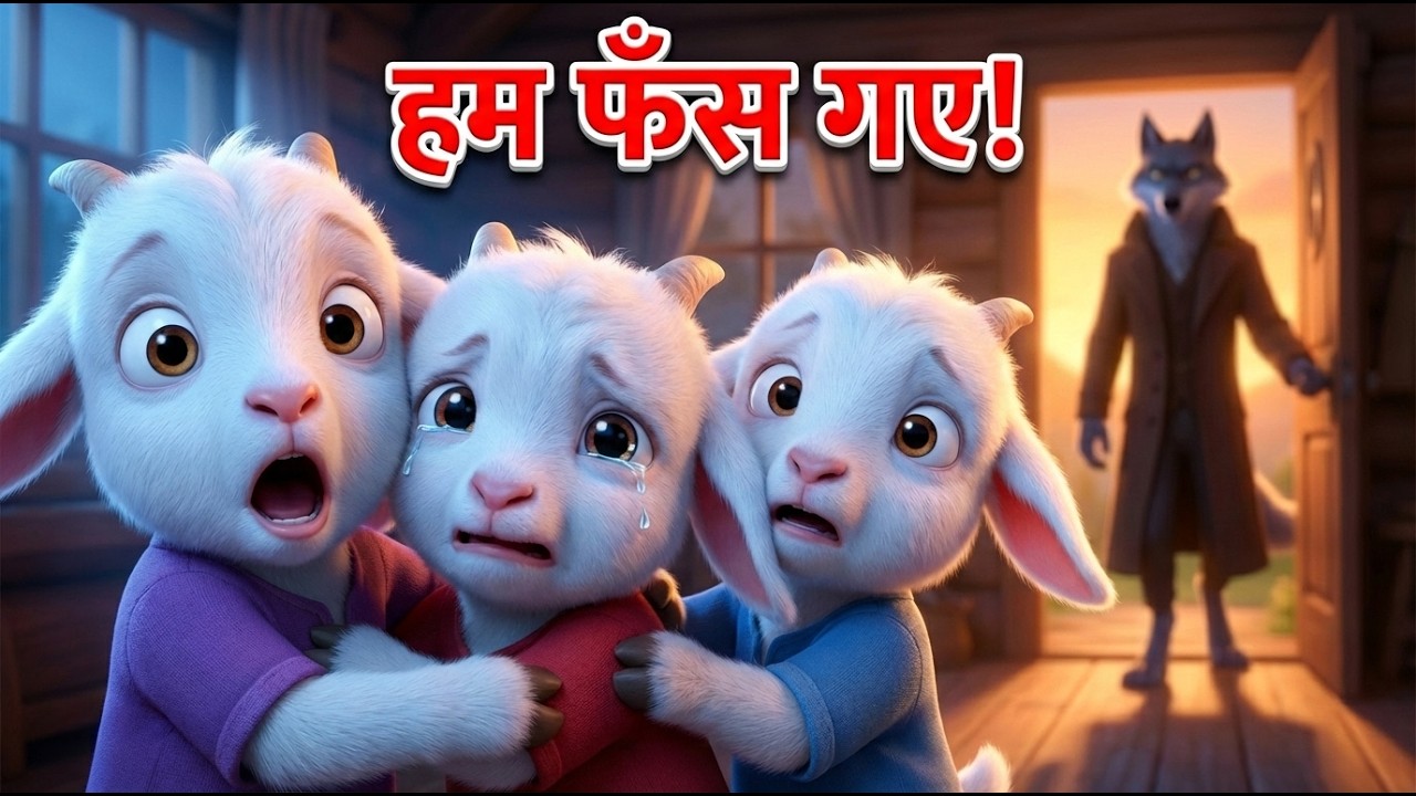 Saat Nanni Bakriyan aur Chalak Bhediya | Wof and Seven Little Goats | Hindi Moral Story