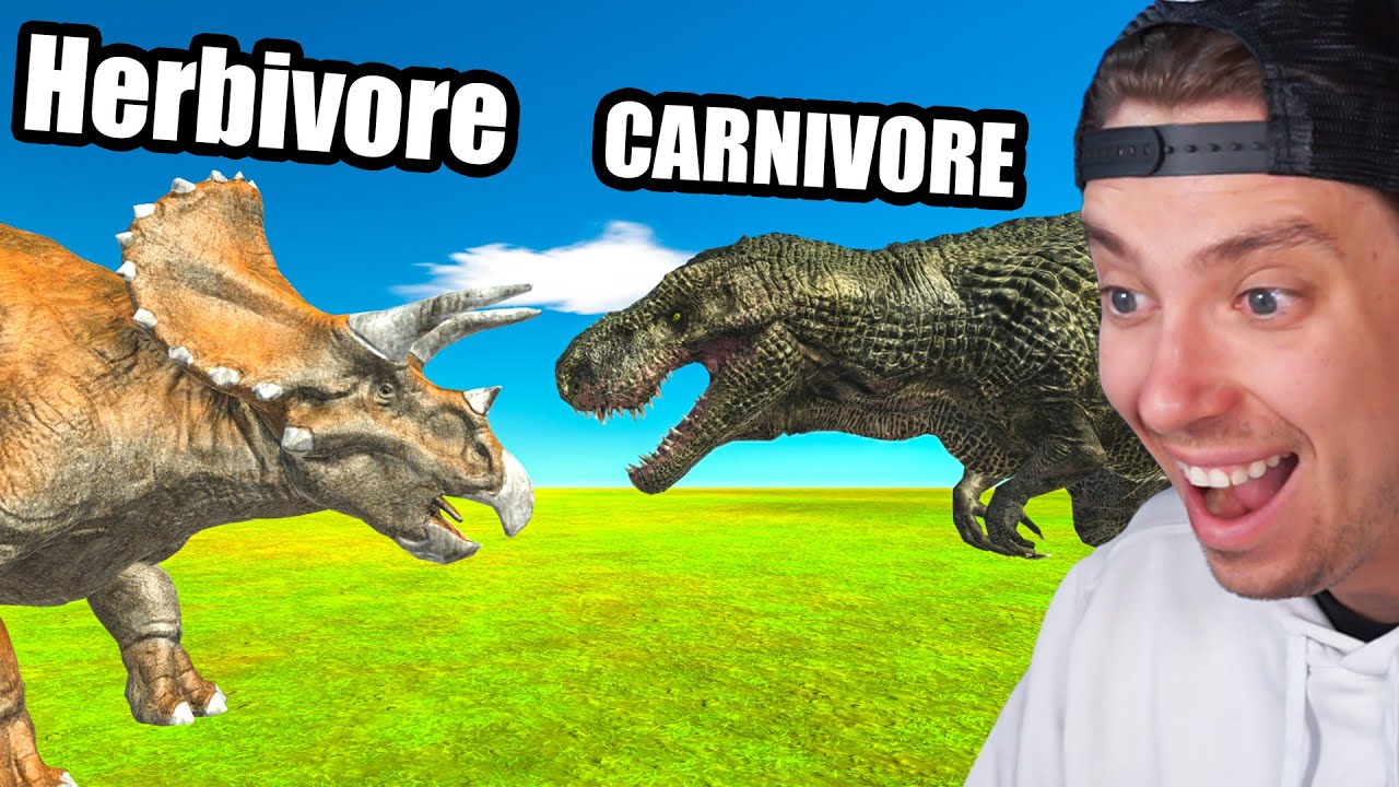 Every Herbivore vs Every Carnivore 1 vs 1 in ARBS (WHO IS KING?!?!)