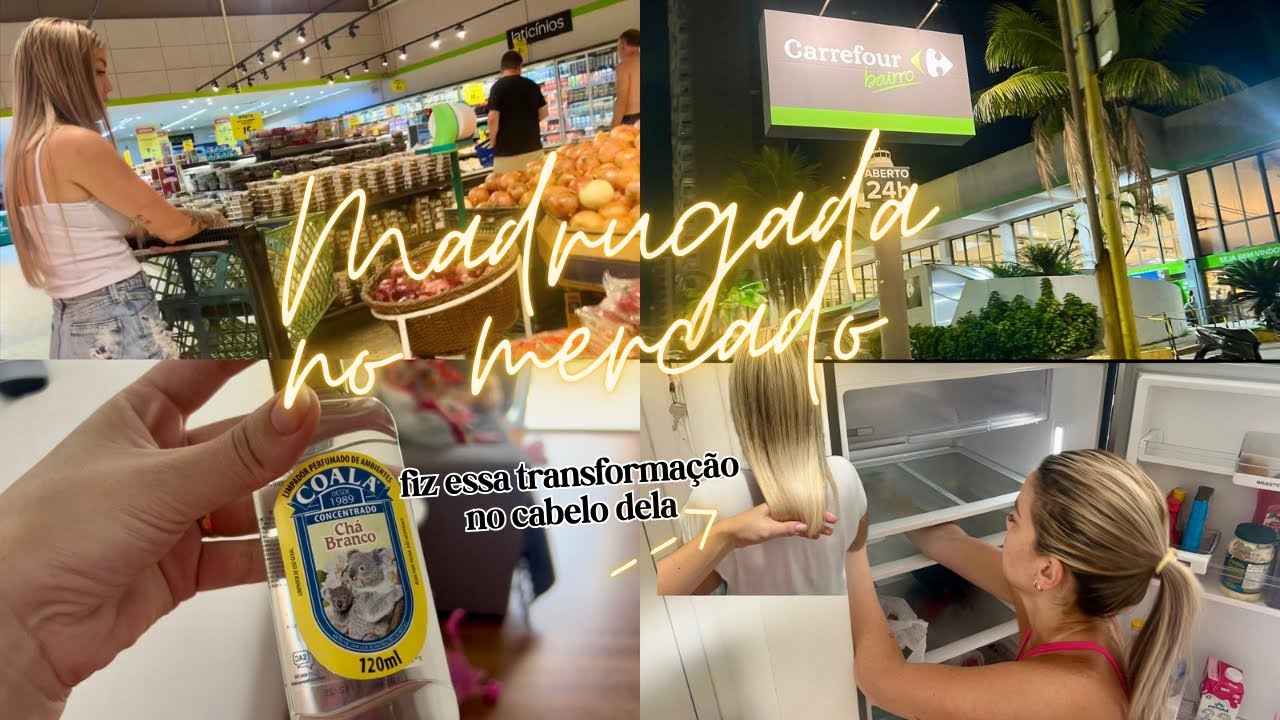 VLOG: Compras na Madrugada🛒| Limpeza da Geladeira, Organização na cozinha e Visita em casa🏠💖