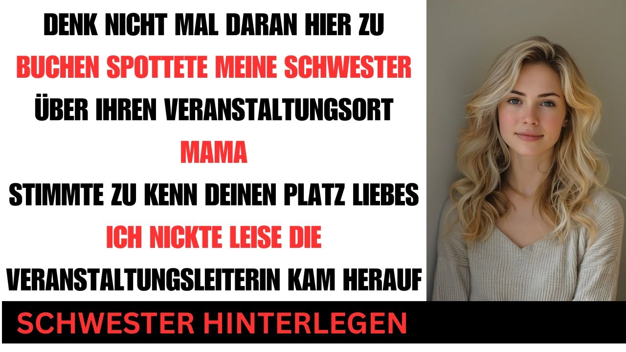 Die Hochzeit meiner Schwester zu teuer bis das Personal mich Chef nannte