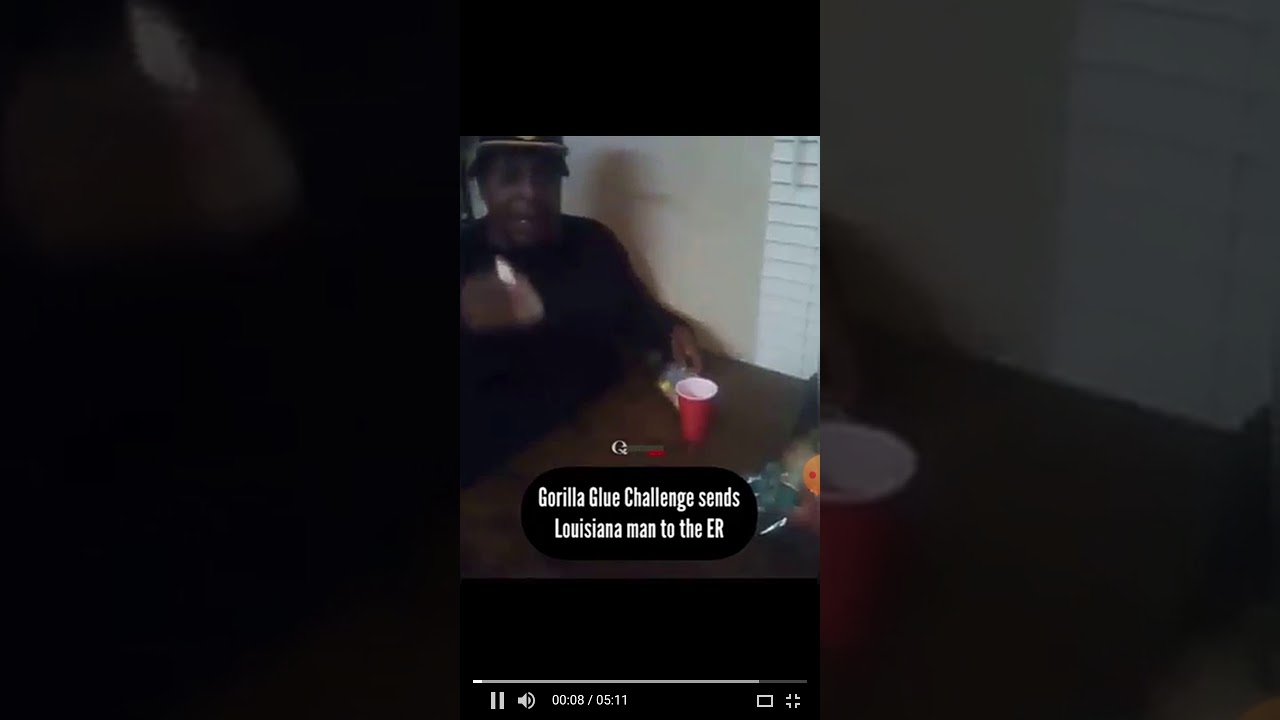 #gorillaglue 🤣😂 man glues lips to a cup🥤