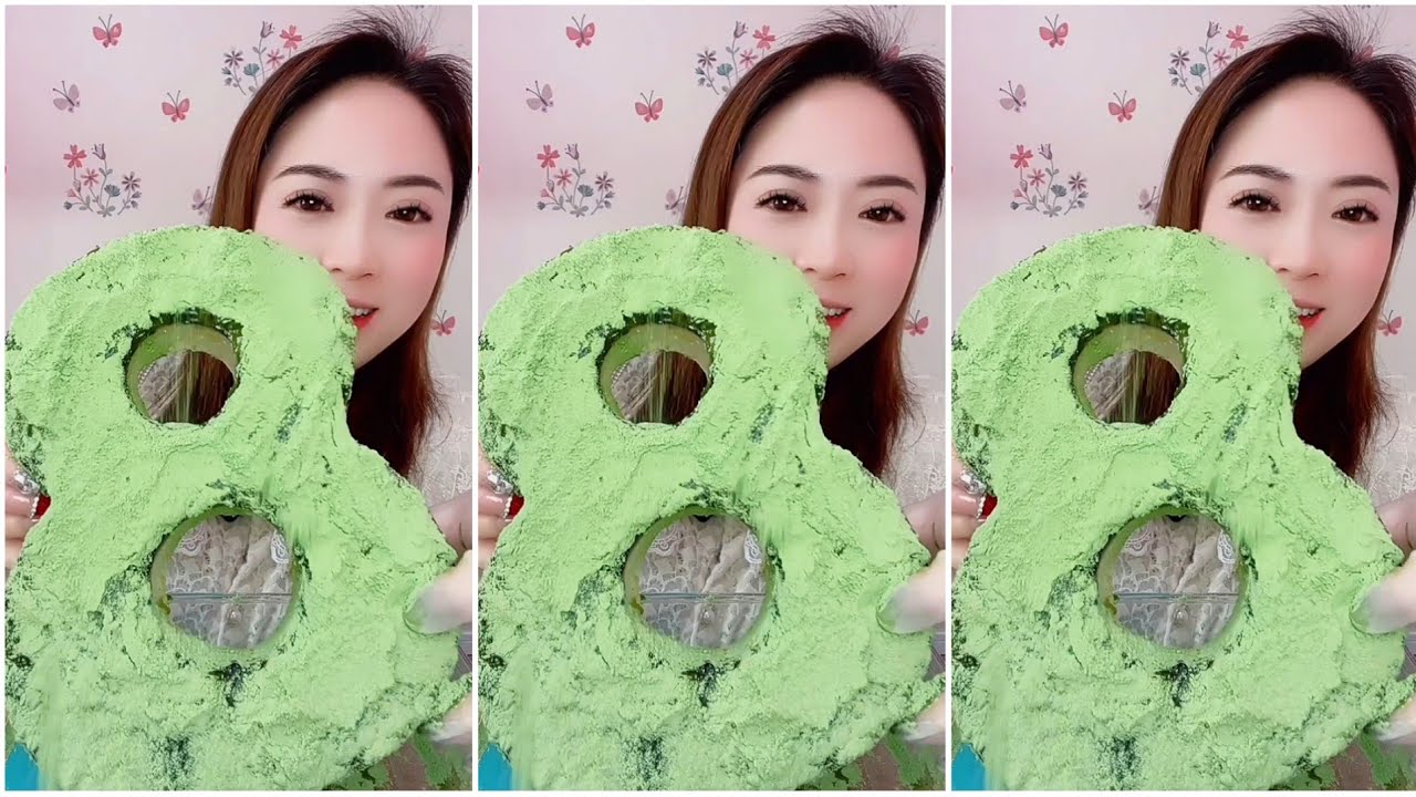 ASMR FOAM ICE EATING | MATCHA ICE EATING | RELAX VIDEO