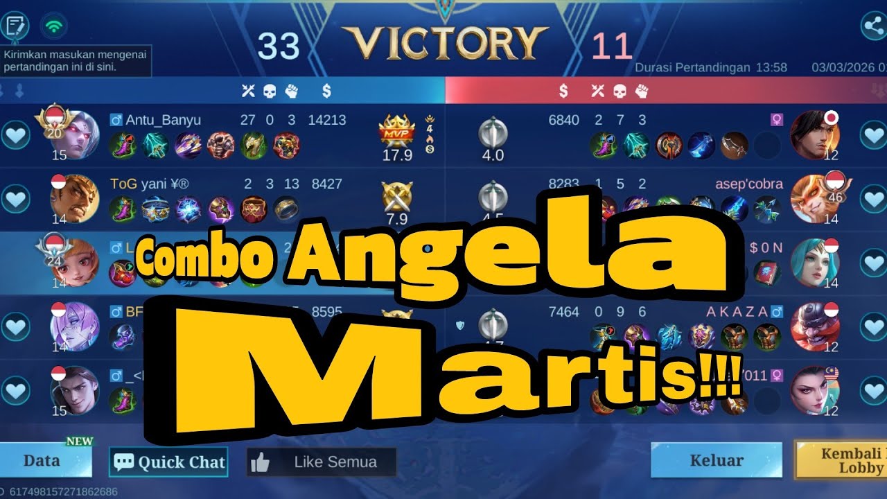 🔴 Live Mlbb Top Global Angela || Tier Glory-Imortal‼️ Penurunan Bintang Gratis ‼️
