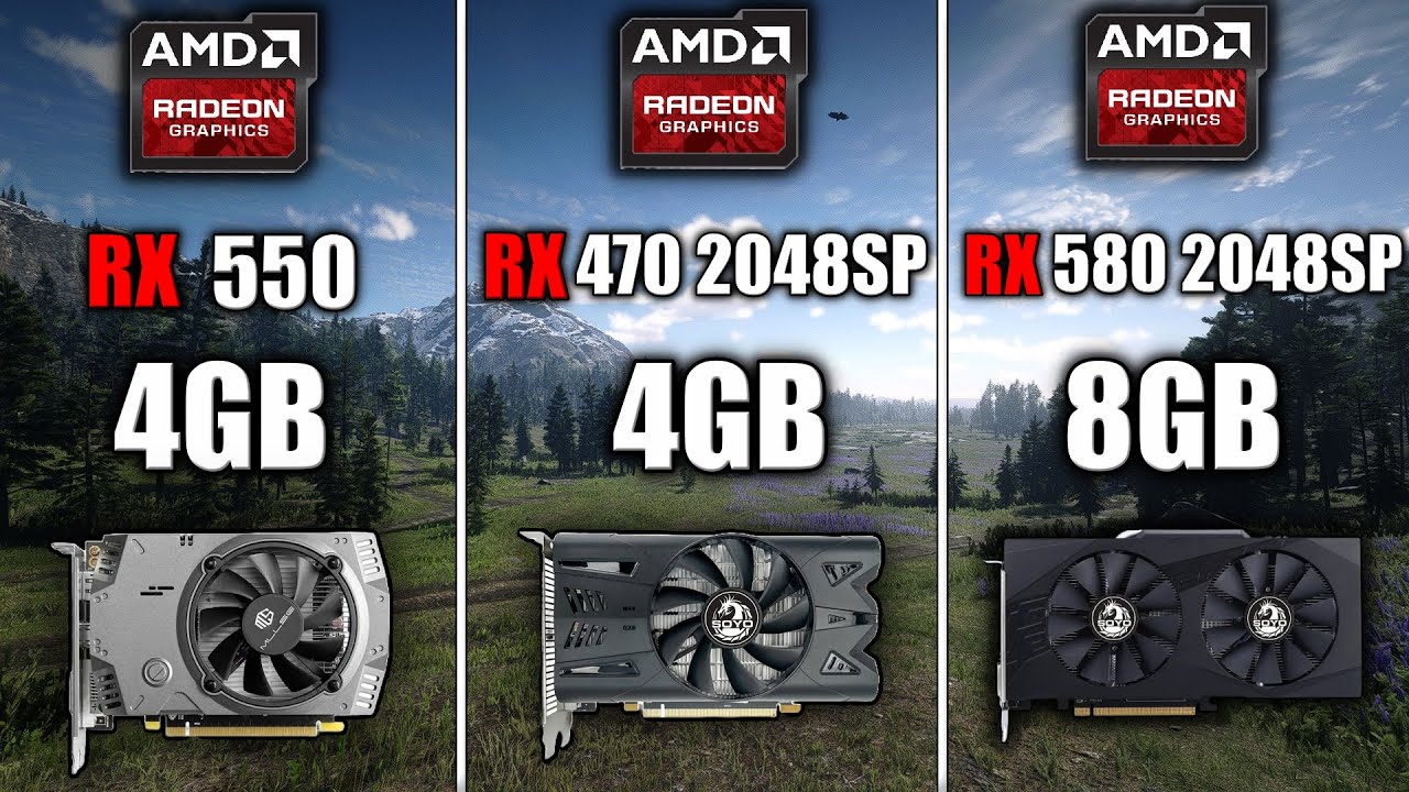 RX 550 vs RX 470 vs RX 580 - TESTE EM 10 JOGOS