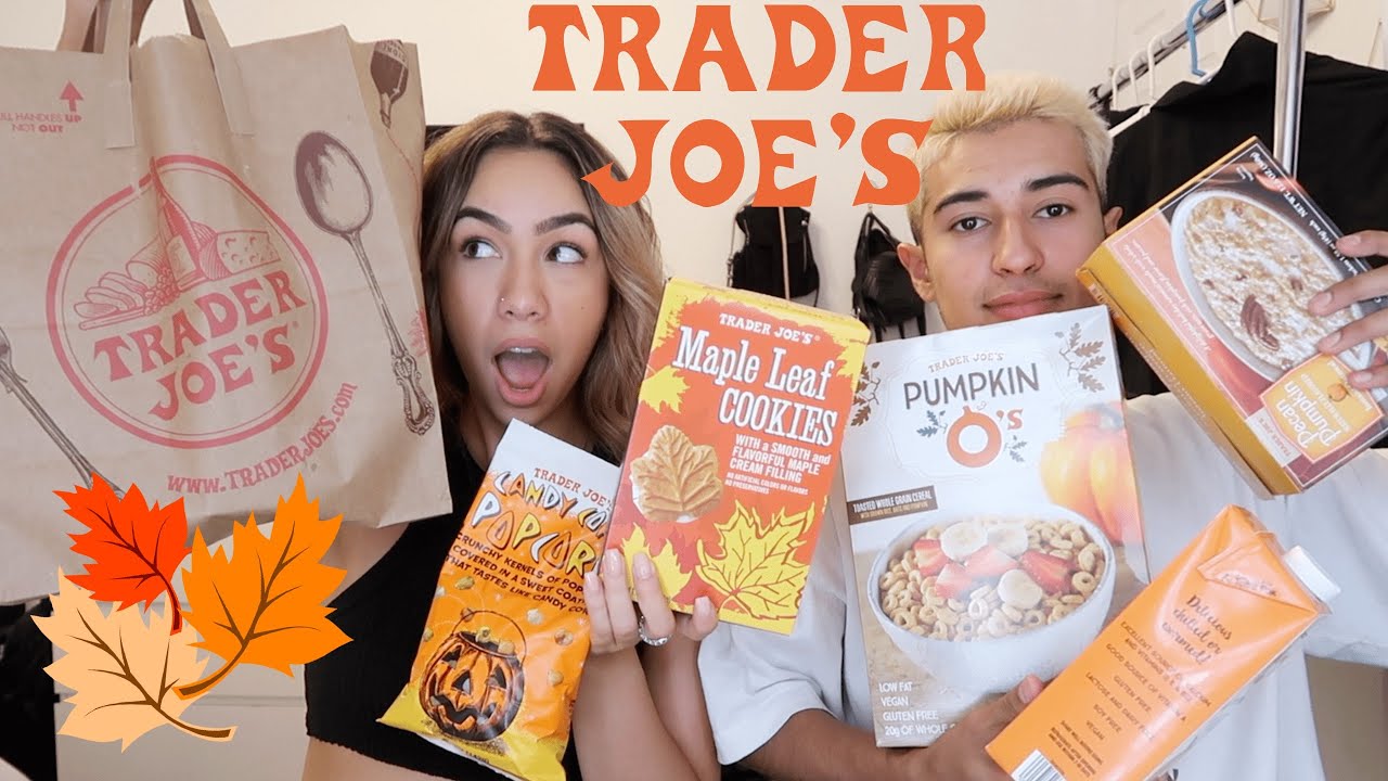 TRYING TRADER JOES FALL PUMPKIN SPICE/PUMPKIN  FOOD AND DRINKS