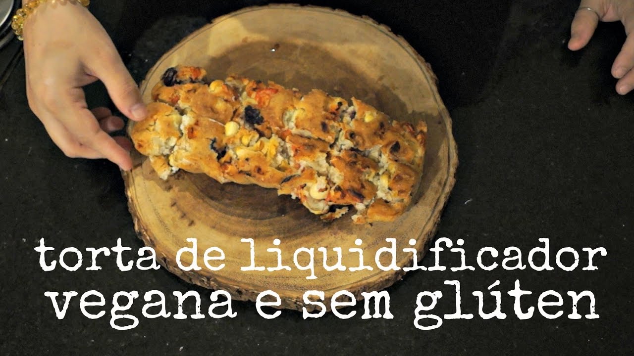 Torta de liquidificador vegana e sem glúten | Laboratório dos sentidos