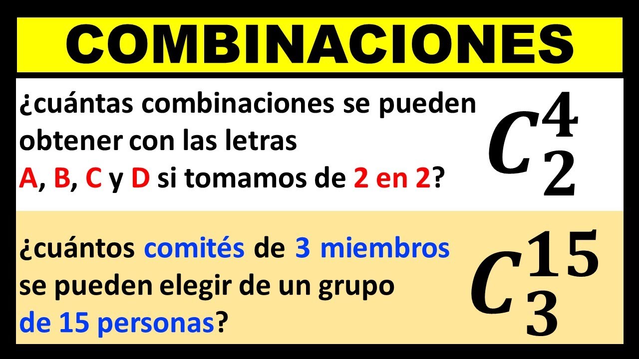 Combinaciones matemáticas | ejercicios resueltos | cuántos comités de 3 miembros se pueden elegir...