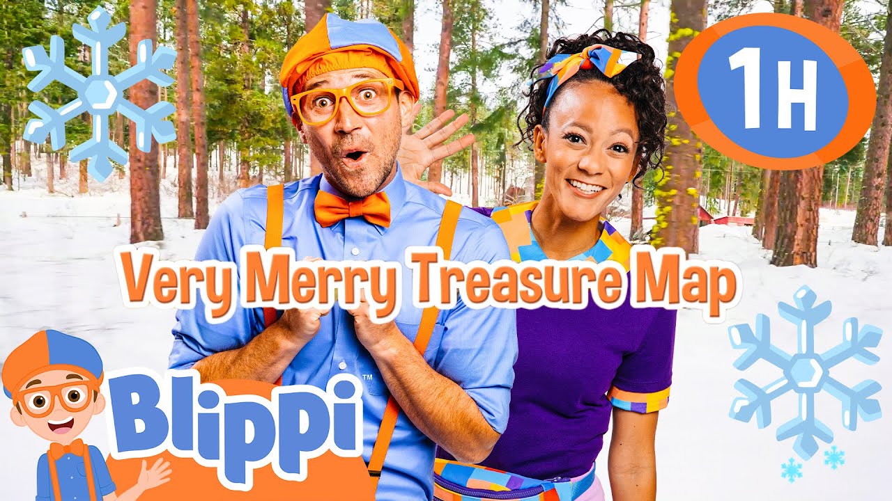 Blippi and Meekah's Christmas Treasure Hunt | Blippi | Family Time! 👨‍👩‍👦 | MOONBUG KIDS