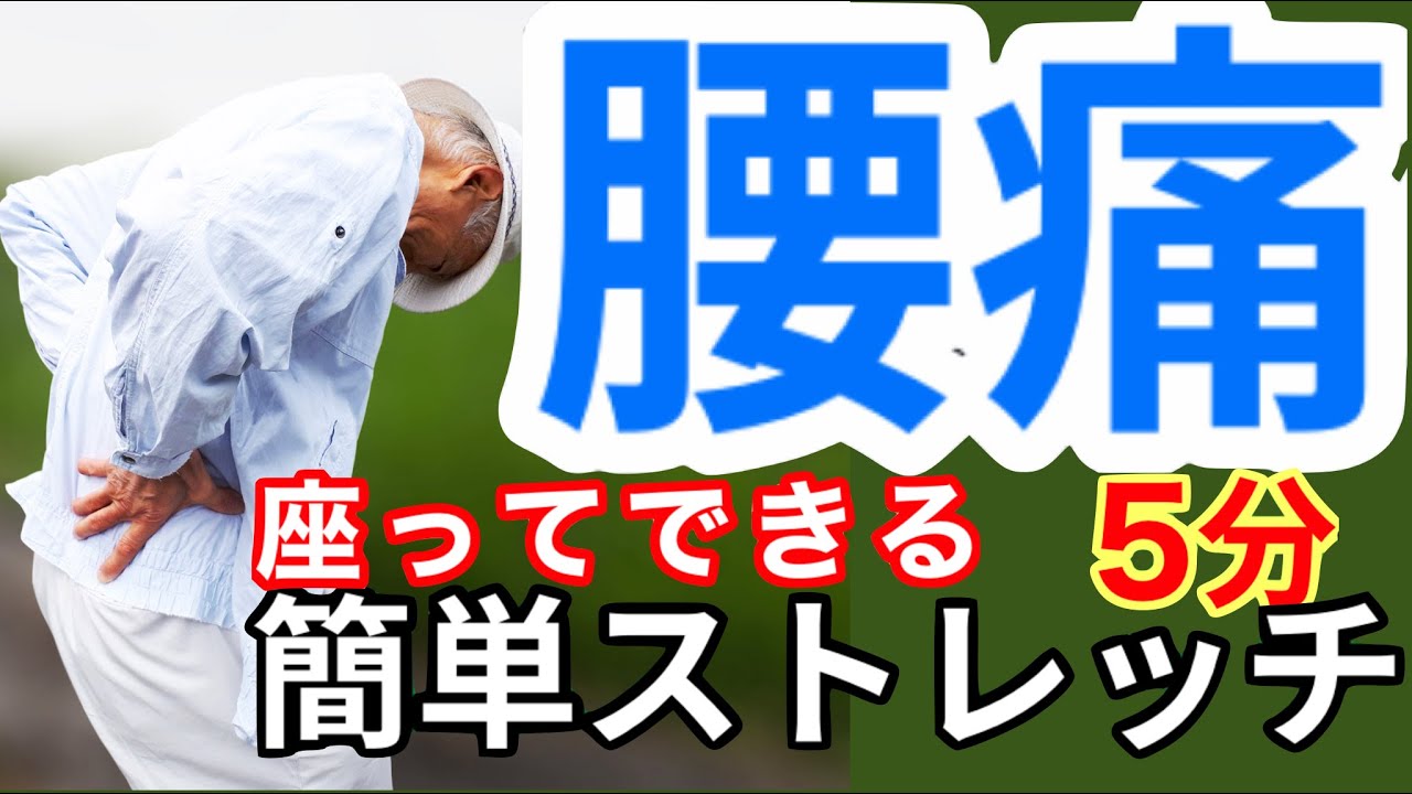 症状別③座ってできる「 腰痛ストレッチ2」５分でできる簡単ストレッチ