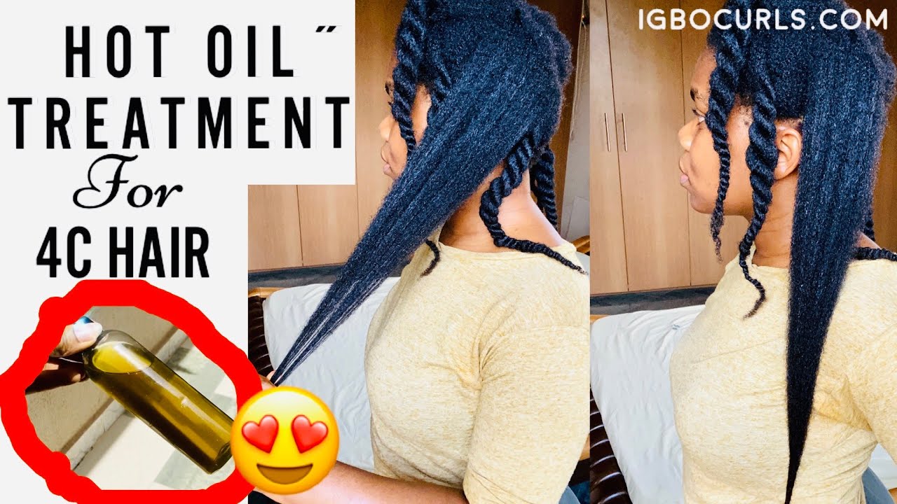 4c Hair Hot Oil Treatment for 4c Hair Growth (DIY)