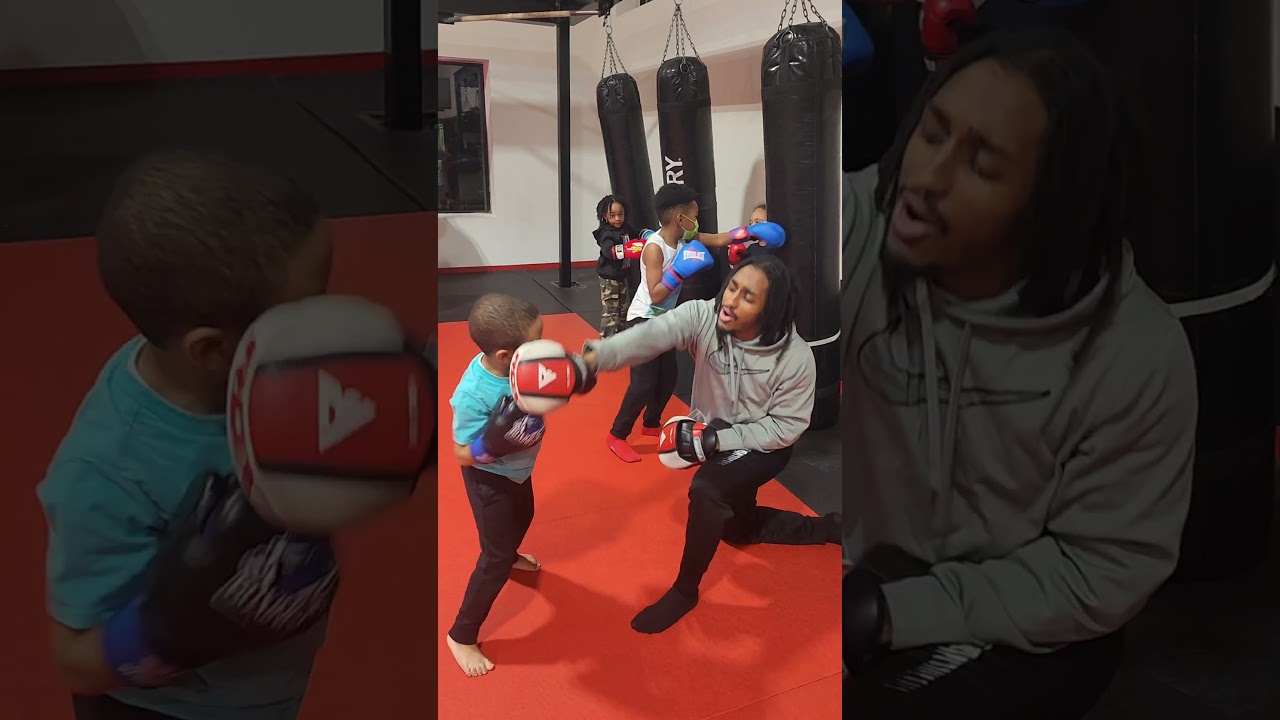 Young Champ Learning Defense #boxing #kidsboxing