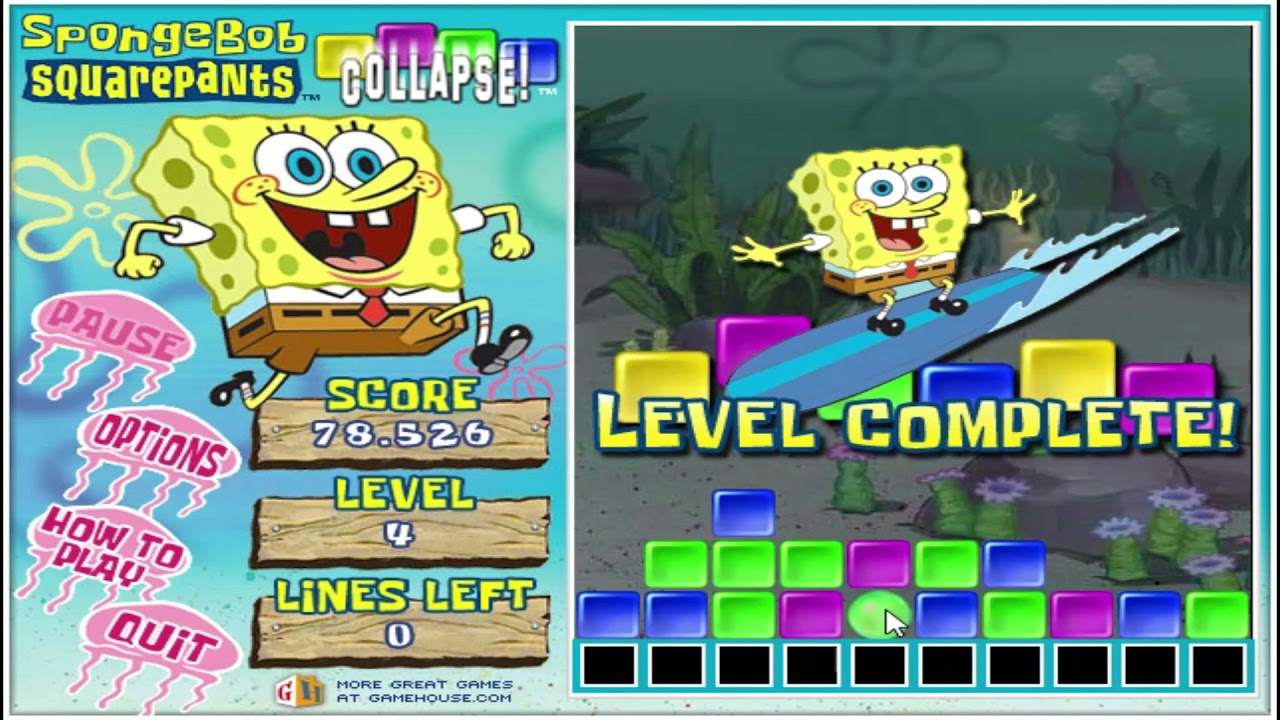 SUPER SPONGEBOB COLLAPSE 'GAME YANG ASIK DAN MENGHIBUR' (GAME HOUSE)