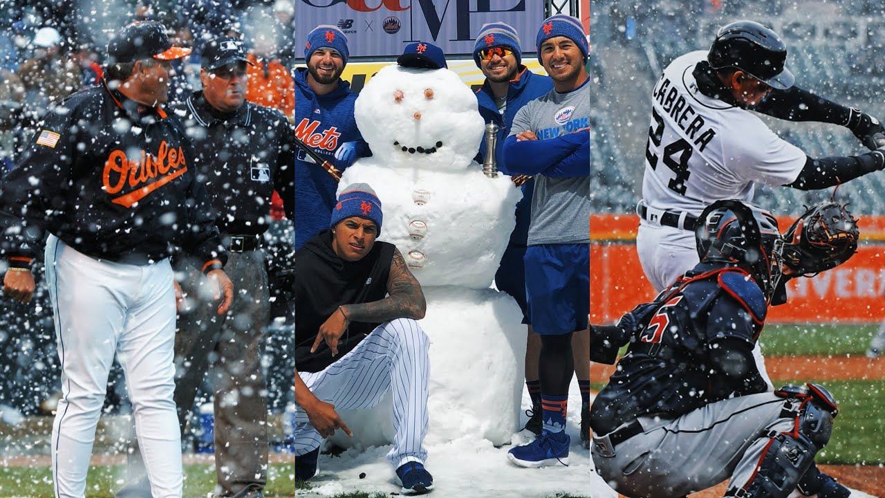 Best snow highlights and moments in MLB history! ☃️❄️