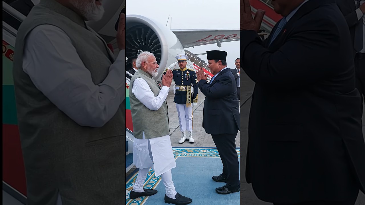 PM Modi arrives in #jakarta Indonesia | #shorts
