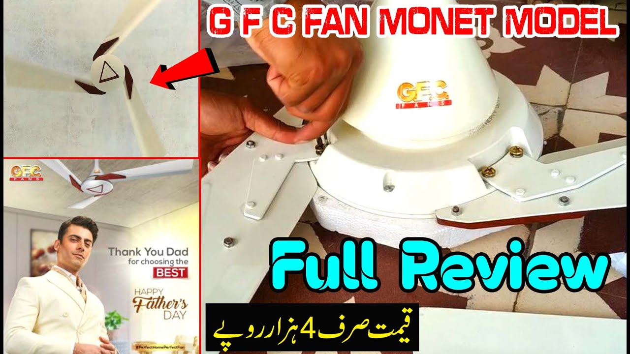 GFC MONET MODEL Ceiling Fan Size: 56&Prime; Long-Lasting Motor Energy Efficient 99.9% Pure Copper Wire