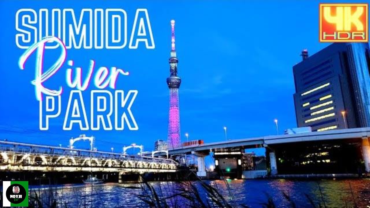 SUMIDA PARK | SUMIDA RIVER AT NIGHT | 隅田川 | JAPAN WALK | 4K @NOYJITV