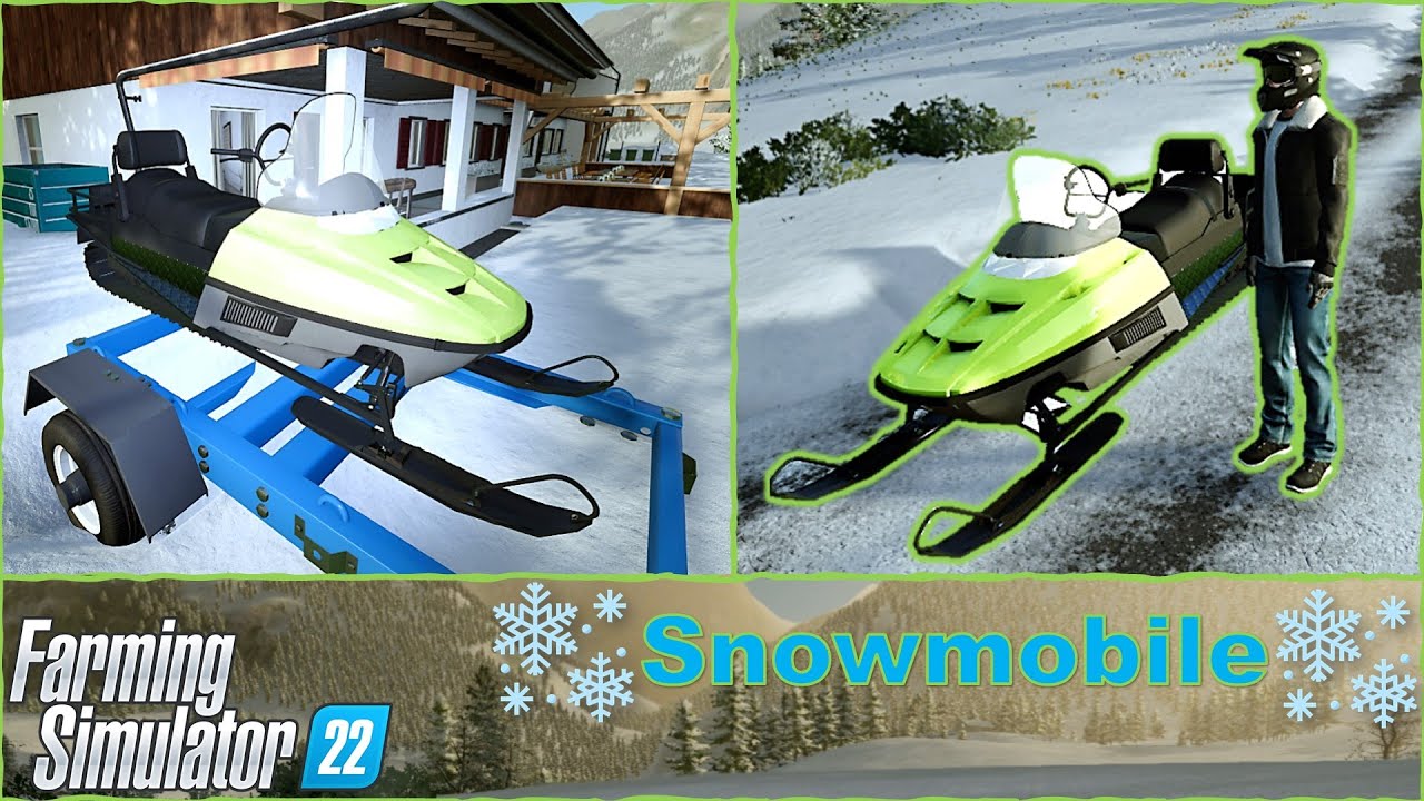 Farming Simulator 22 Mods in Action `| Snow Wolf 500 Snowmobile