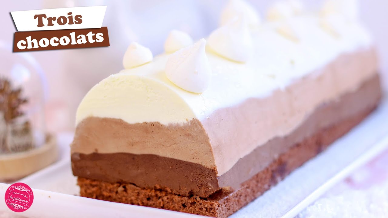 🍫 BÛCHE DE NOEL 3 CHOCOLATS 🍫