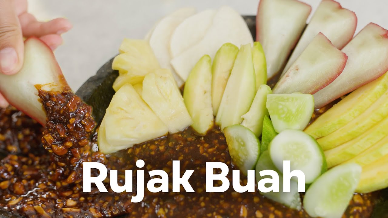 RESEP BUMBU RUJAK BUAH ! ULEK BUMBU, POTONG, MAKAN !