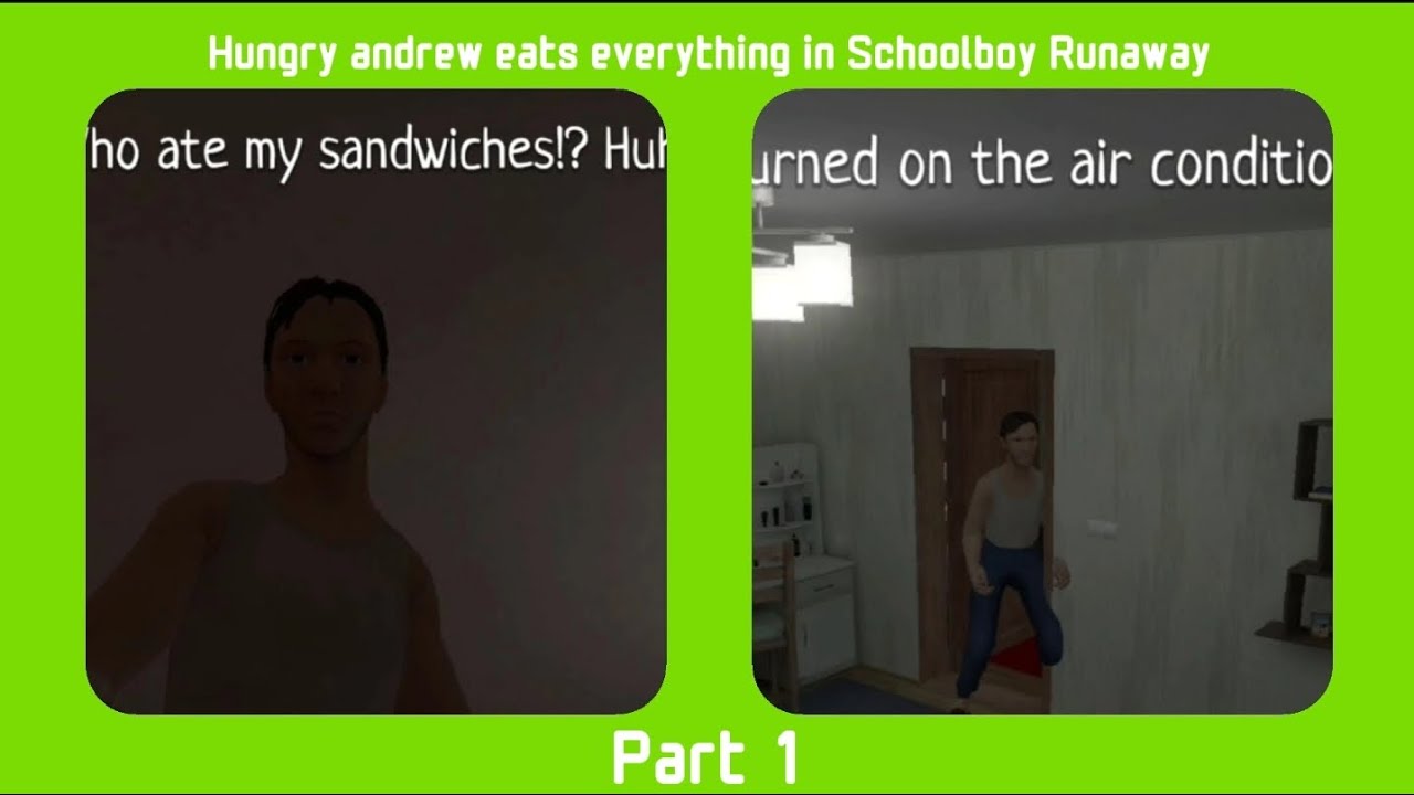 Hungry andrew eats everything in Schoolboy Runaway (UNUSED)