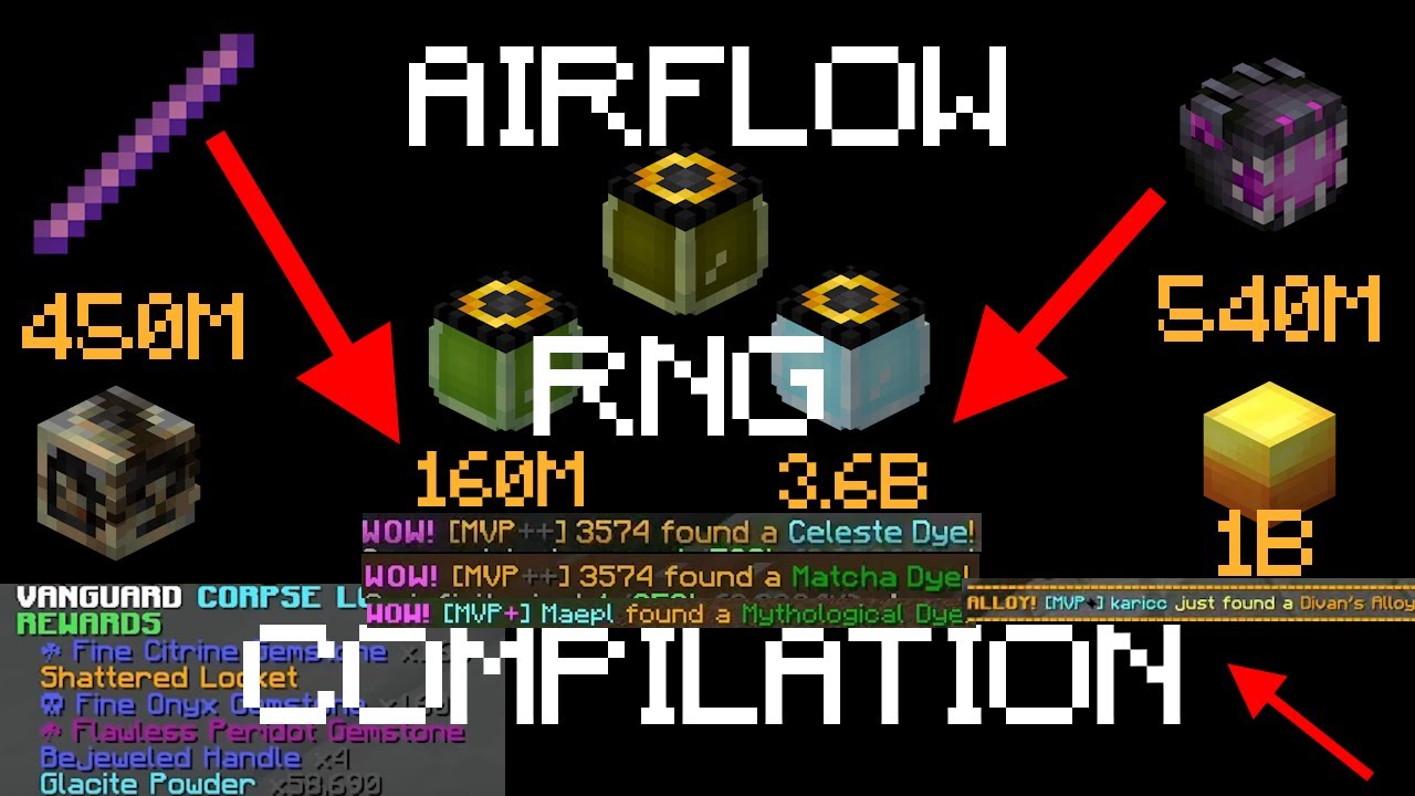 Airflow RNG Compilation (AURA IS BUSTED FOR RNG DROPS) | Hypixel Skyblock