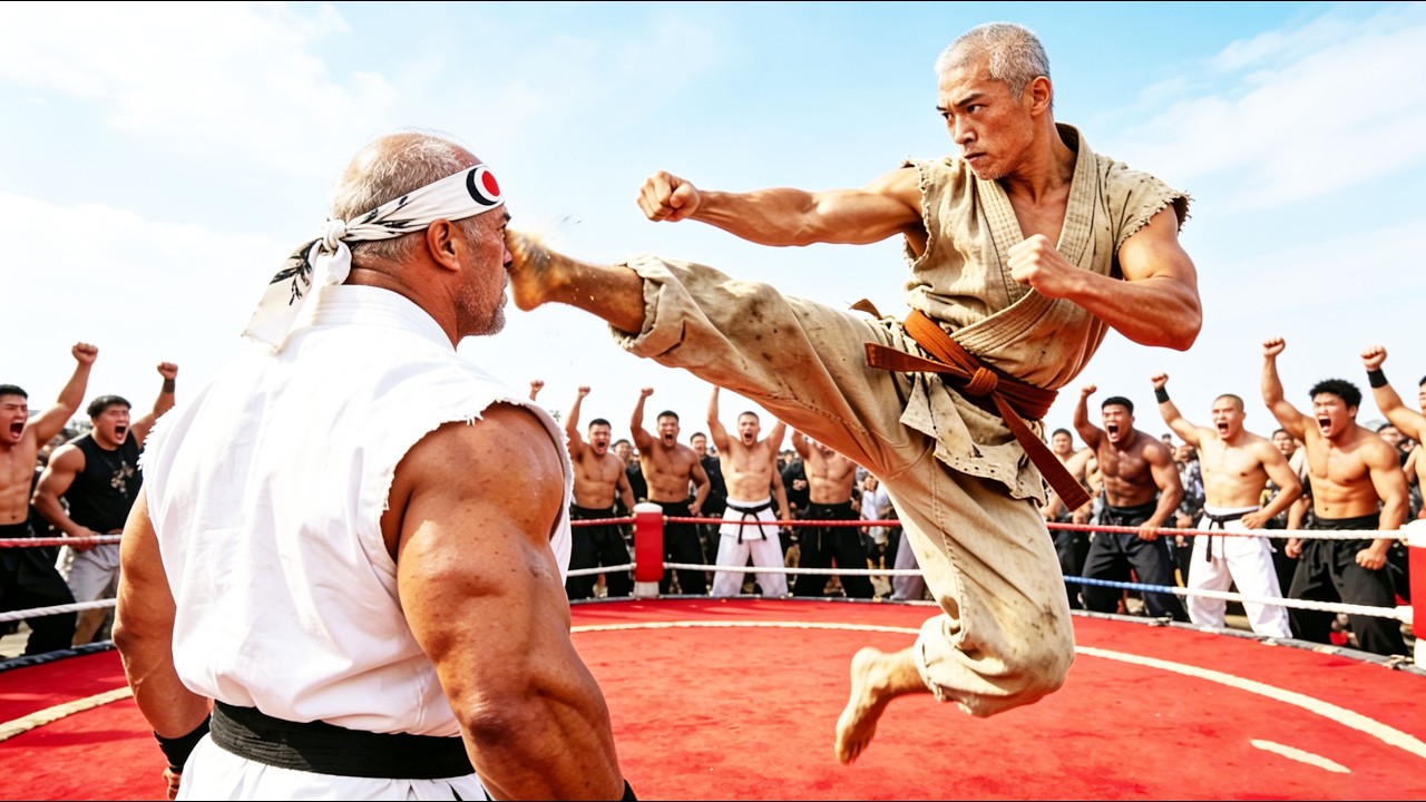 Kung fu movie: Japan’s top samurai mocks Chinese kung fu, only to be beaten by a Chinese man.