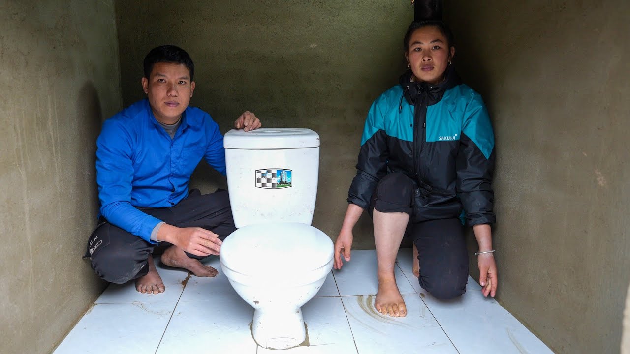 Completed Plastering of Bathroom Walls and Installed Toilets on the Farm | Family Farm 
