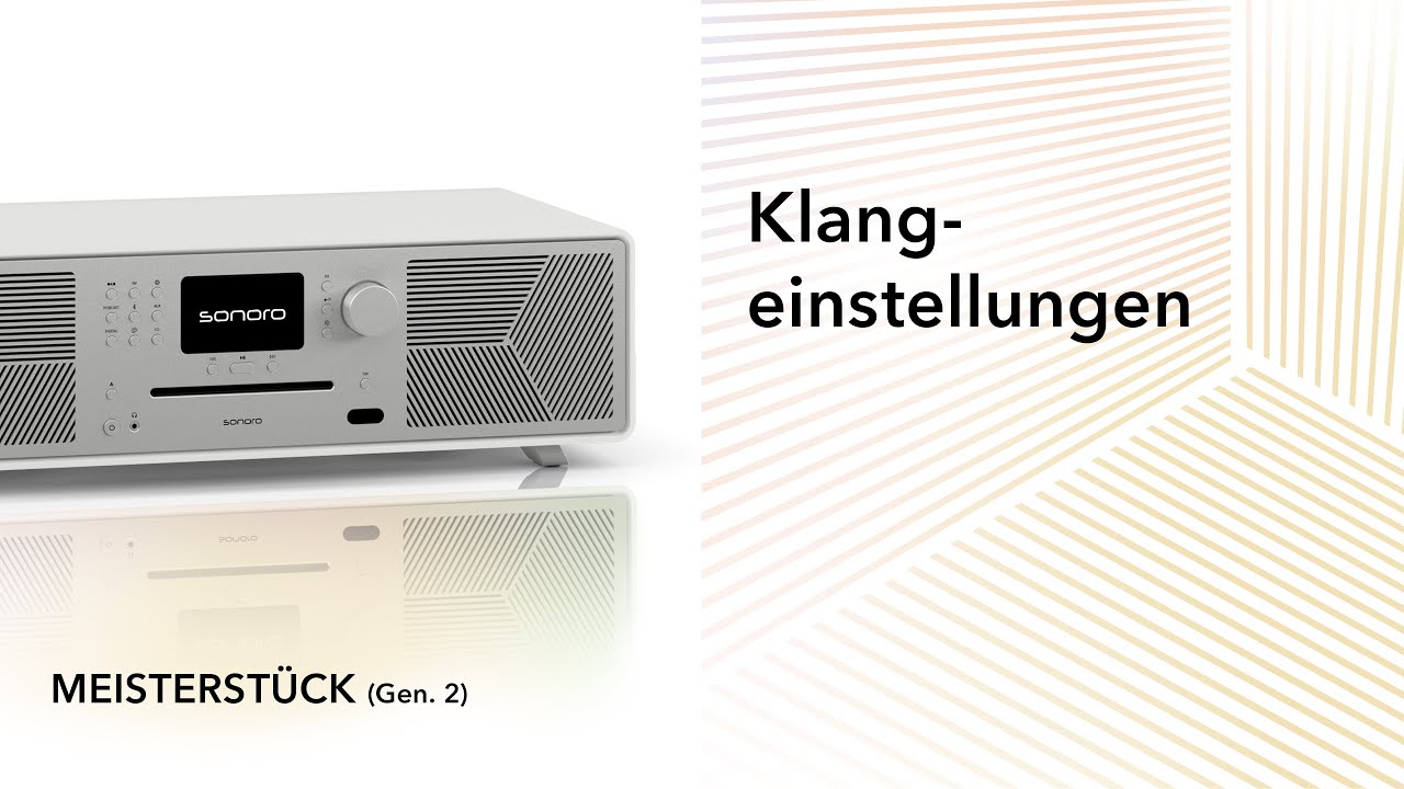 MEISTERSTÜCK Klangeinstellungen - sonoro Produkt-Tutorial
