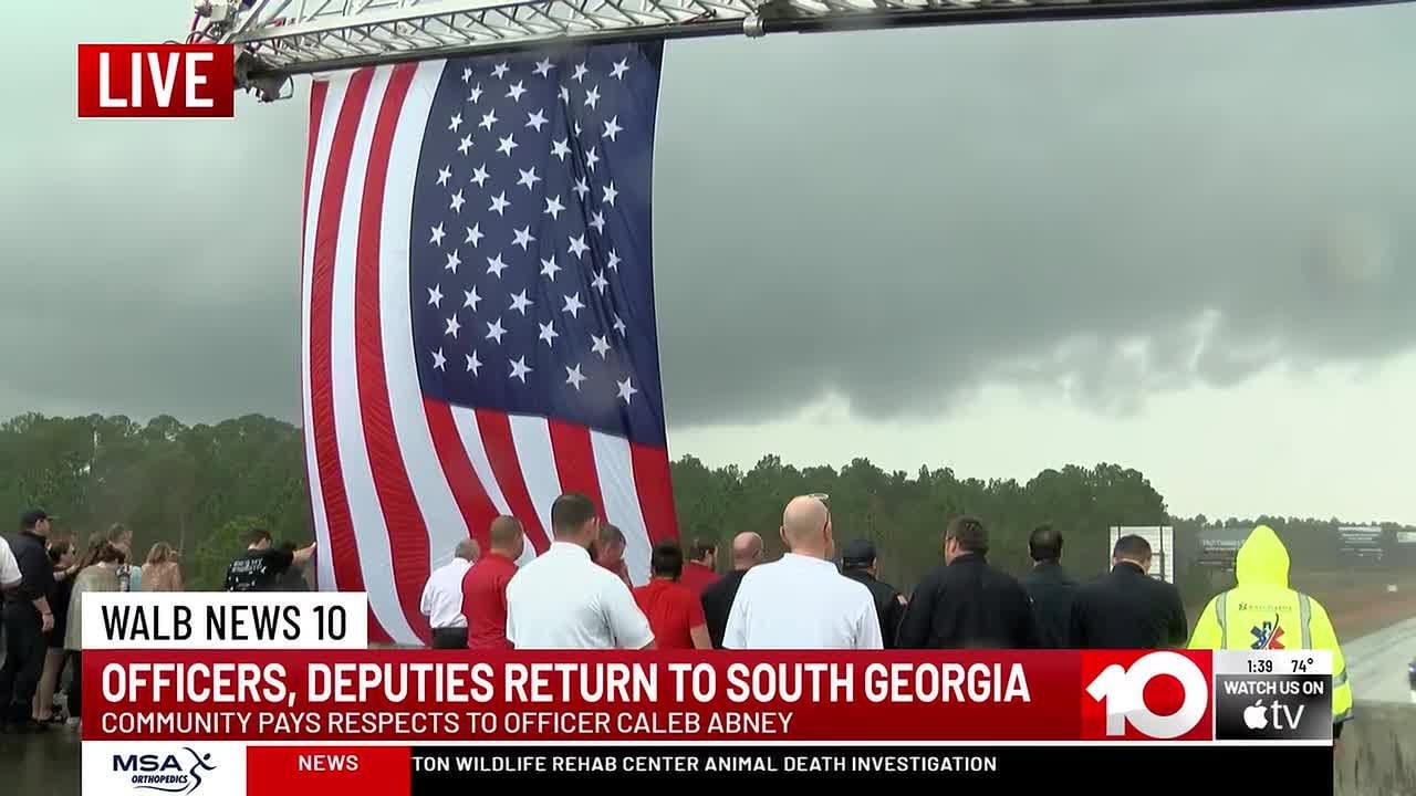 SPECIAL REPORT: Officers, deputies return to South Ga. to pay respects to fallen Hahira PD office...