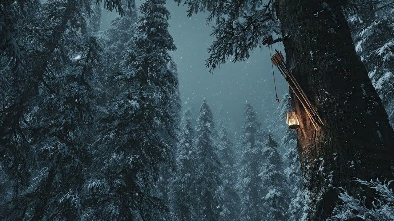 Serene Warden's Winterlight ❄️ Medieval Instrumental Sleep Music (1 Hour)