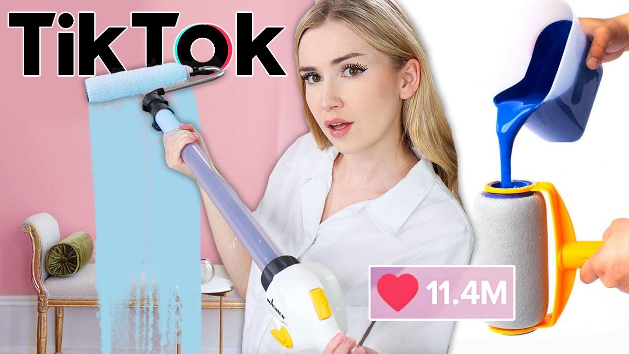 I Tested VIRAL TikTok Renovation Products *refillable paint roller & REDEMPTION glitter grout*