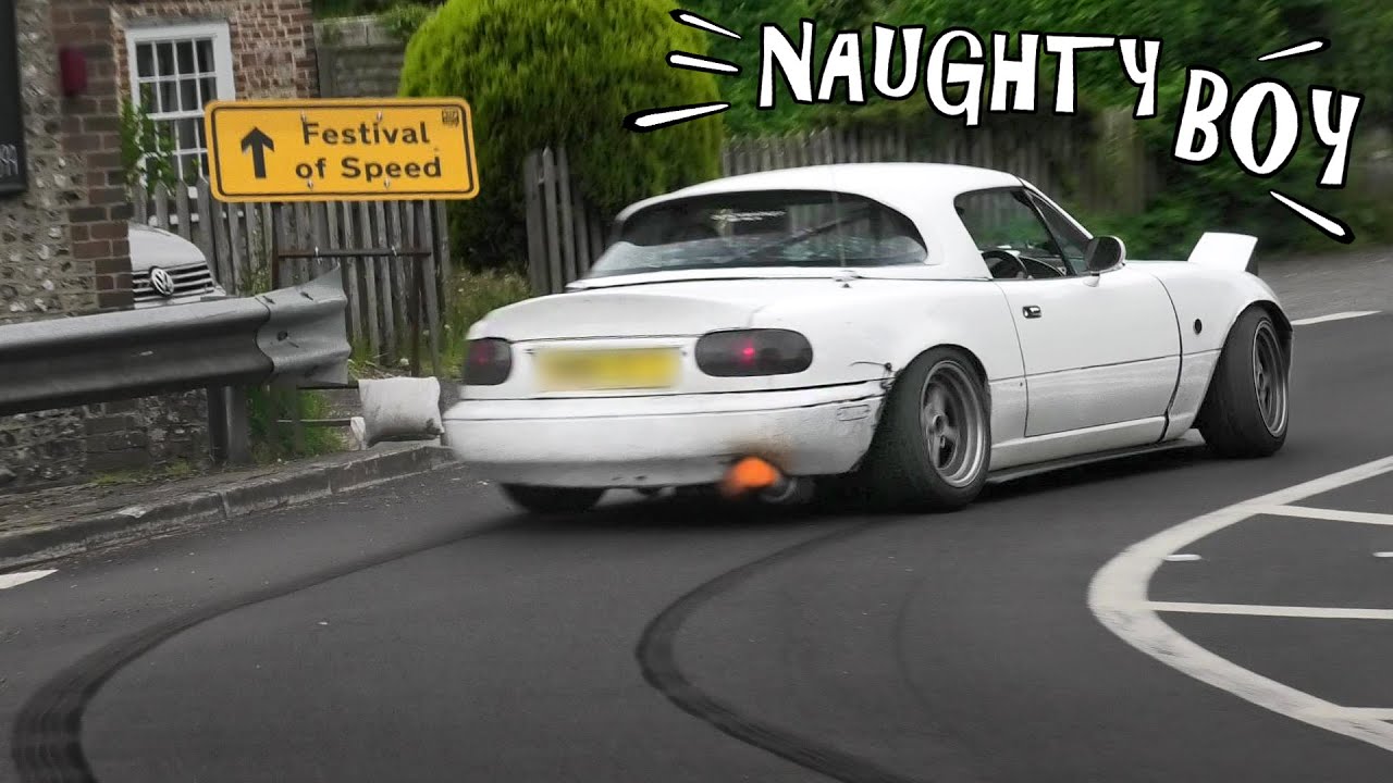 LOUD Cars WAKE UP Sleepy Village Leaving a Car Show!