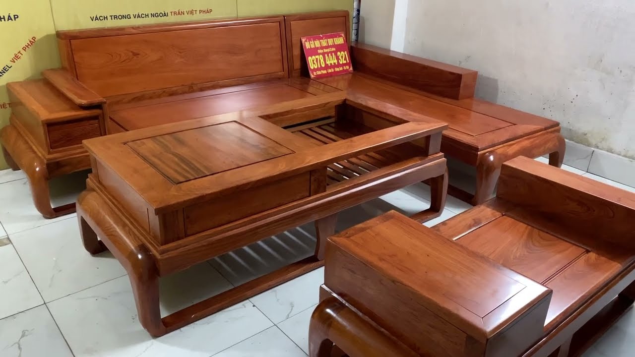 Bộ góc Chân Đùi Gà, Hàng Siêu Mini cho không gian phòng khách nhỏ mà vẫn muốn kê bàn ghế đẹp