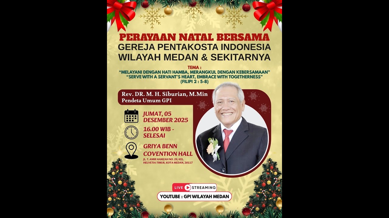 IBADAH PERAYAAN NATAL BERSAMA | GPI WILAYAH MEDAN & SEKITARNYA | TAHUN 2025