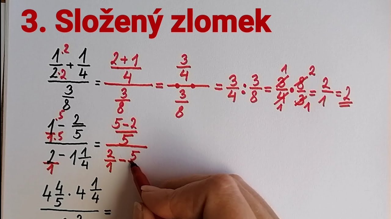 3. Složený zlomek