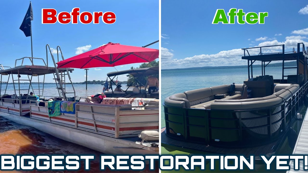 Restoring a 30 Foot Pontoon Boat - 35 Year Old Boat!