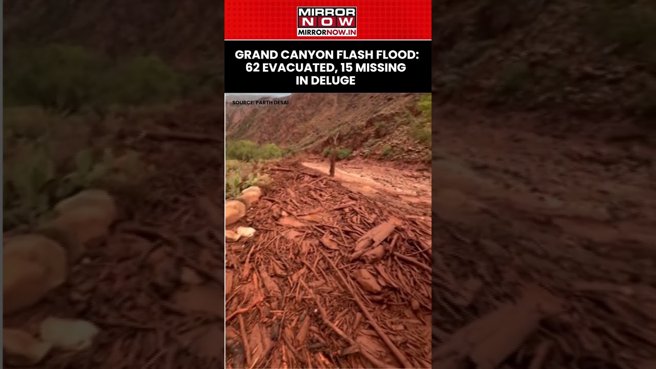 US: Grand Canyon Flash Flood Evacuate 62, 15 Missing In Deluge; Homes Hit | Watch #shorts